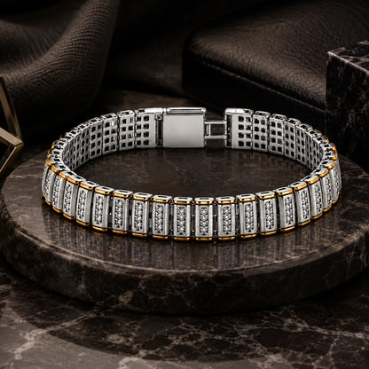 Dominate Rose Gold Studded Bracelet for Men 1