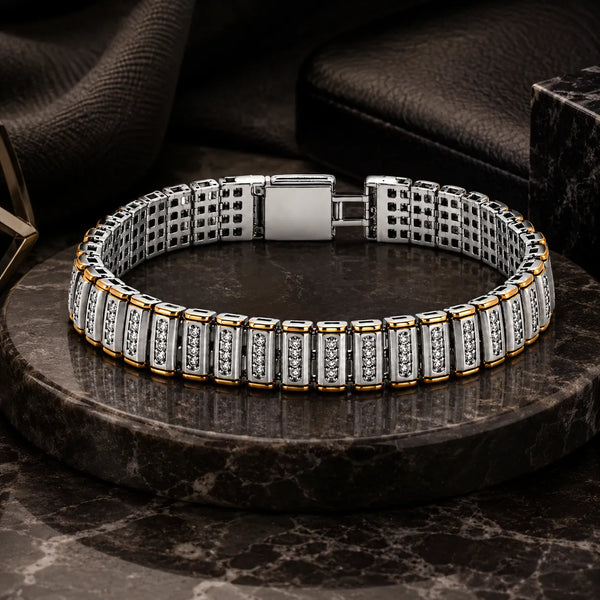 Dominate Rose Gold Studded Bracelet for Men 1