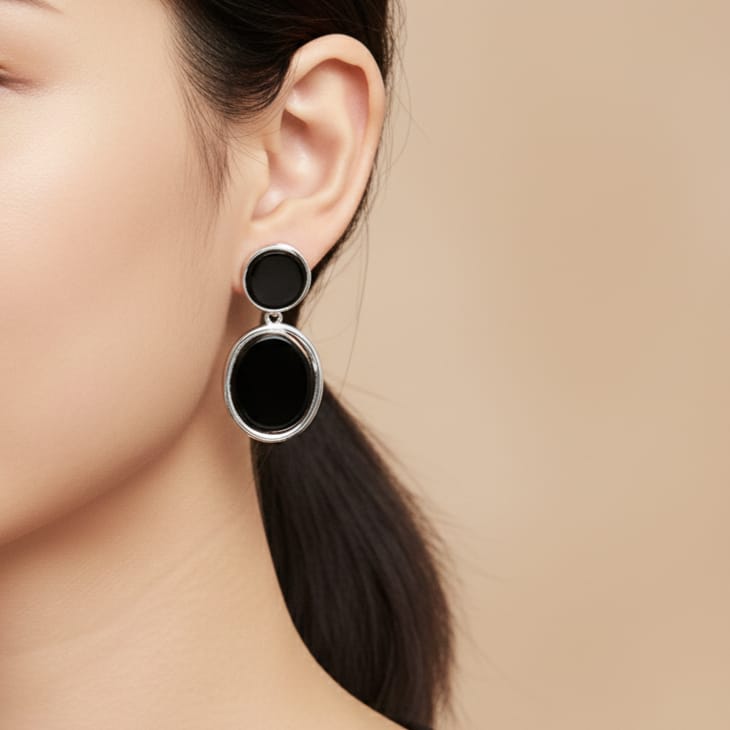 DoubleBlack Rhodium Earrings 2