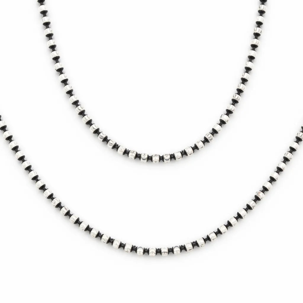 Droplets Minimal Rhodium Anklet 4