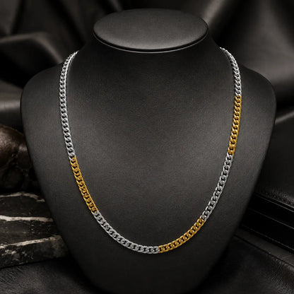 Duocore Gold & Rhodium Studded Chain for Men 1