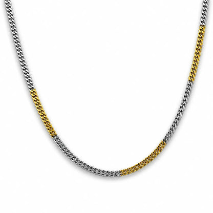 Duocore Gold & Rhodium Studded Chain for Men 4
