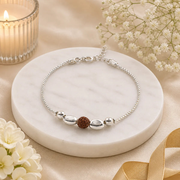 Ekagra Rudraksha Silver Bracelet 1