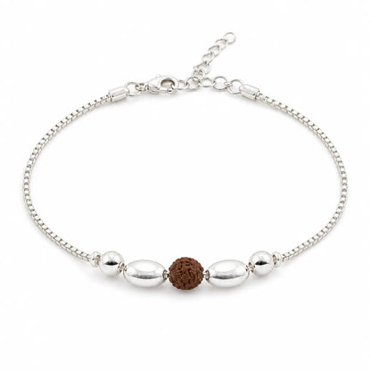 Ekagra Rudraksha Silver Bracelet 4