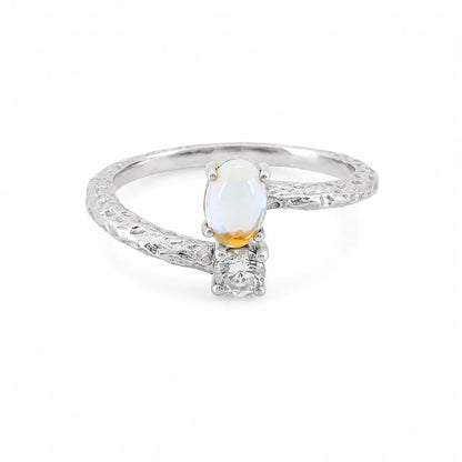 Embelished Adjustable Silver Ring for Women 3