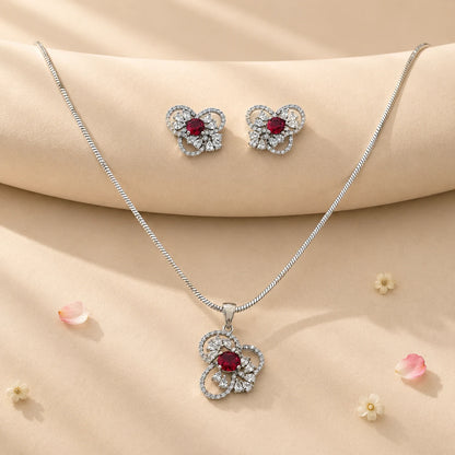 Empire Studded Pendant Set with Removable Chunky Snake Chain 1