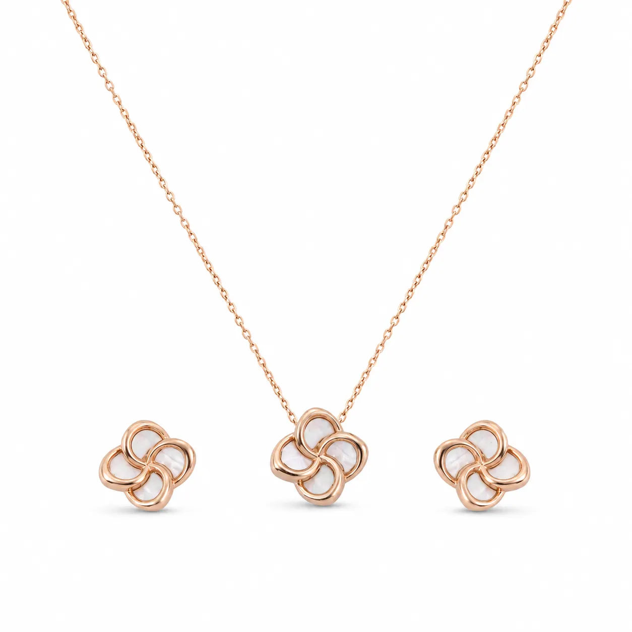 Enamour Rose Gold Pendant Set with Cable Chain 3
