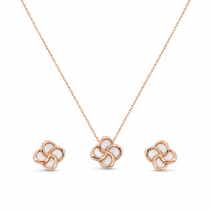 Enamour Rose Gold Pendant Set with Cable Chain 3