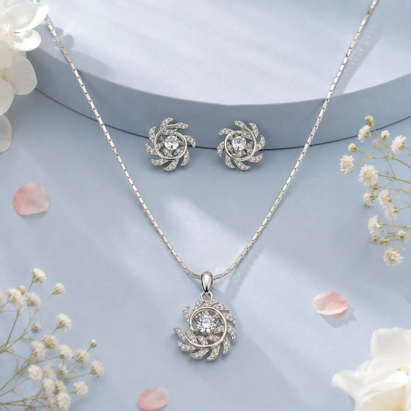 Enchantment Studded Pendant Set with Removable Venetian Chain 1