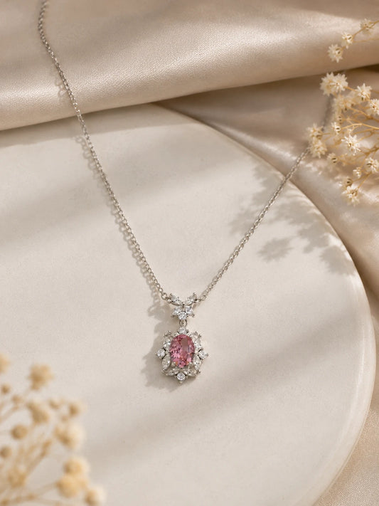 Ensemble Sakura Studded Rhodium Necklace 1