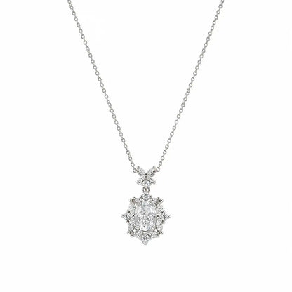 Ensemble White Studded Rhodium Necklace 4
