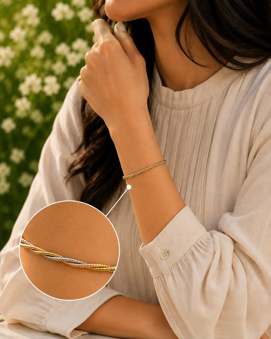 Entangled Tricolor Bracelet for Women 2