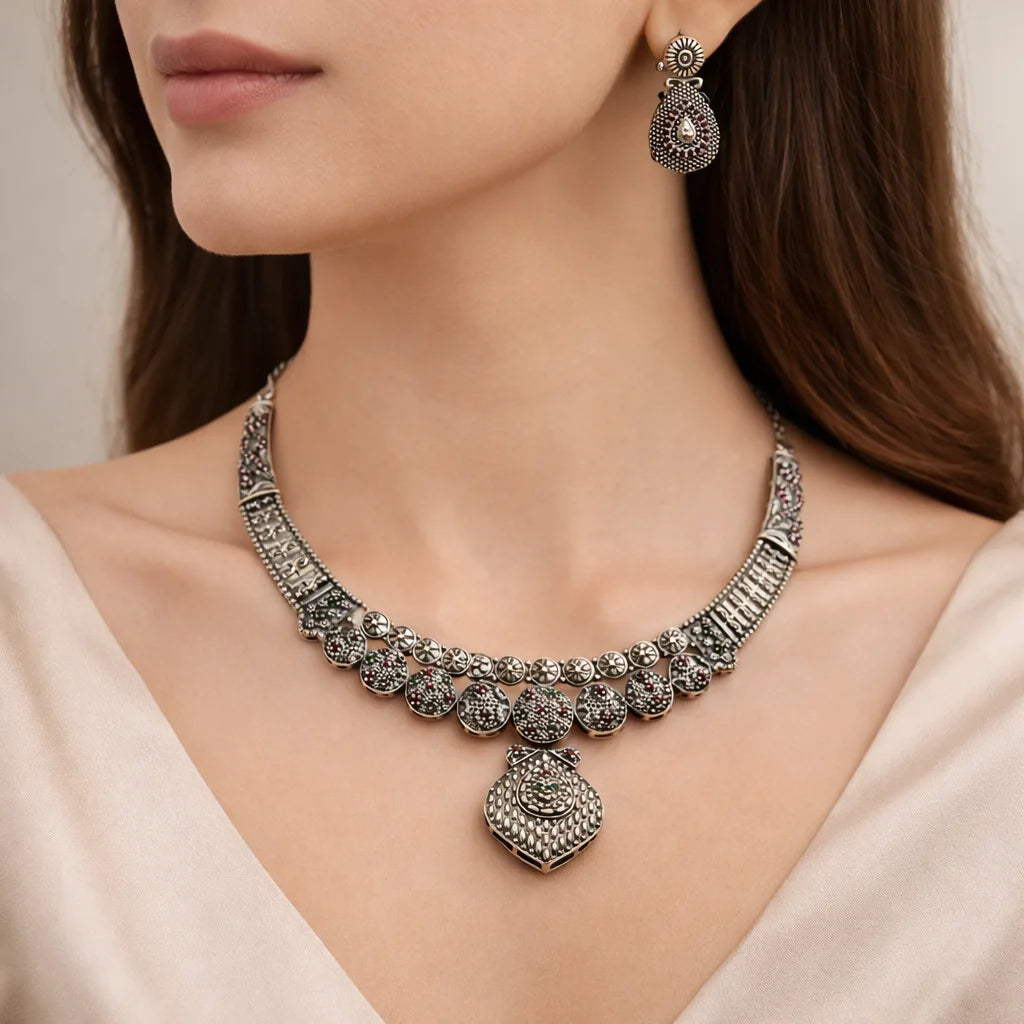 Envia Antique Oxidized Necklace Set 2