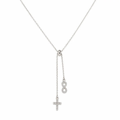 Eternal Blessing Rhodium Adjustable Necklace 4