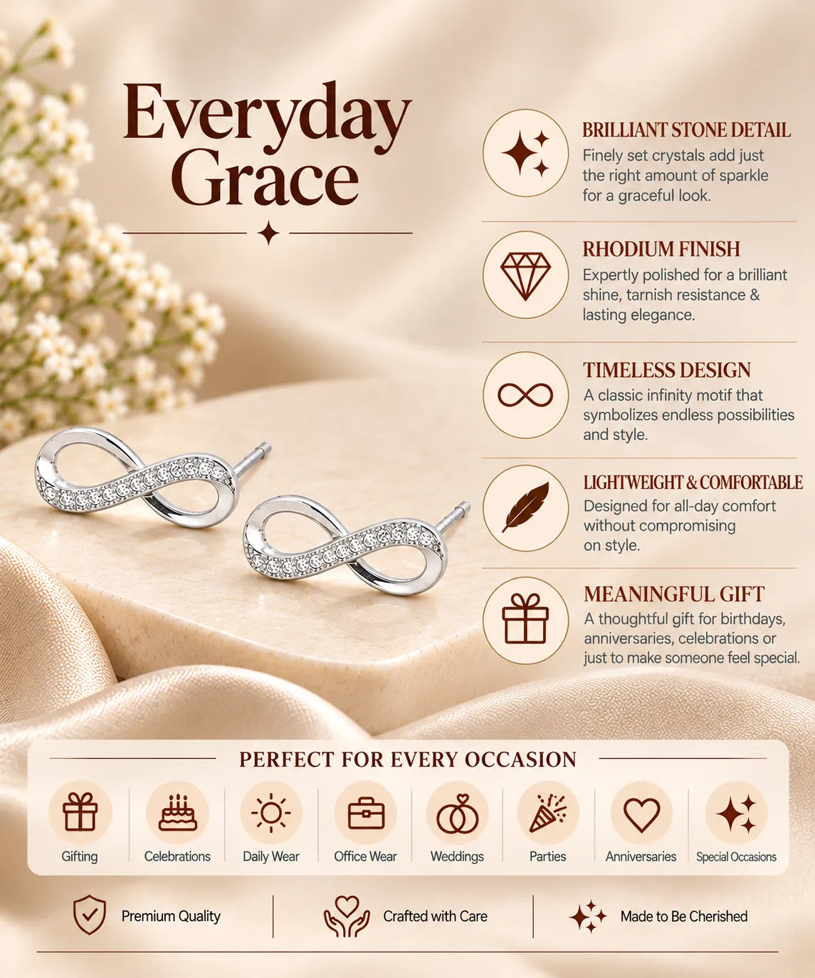 Eternal Rhodium Earrings 3