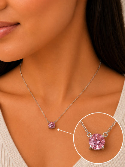 Expression Sakura Studded Rhodium Necklace 2