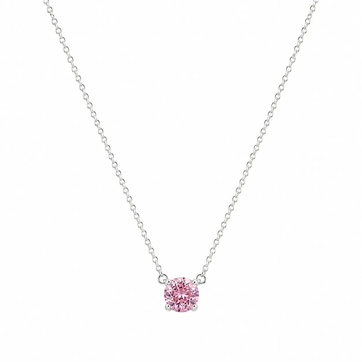 Expression Sakura Studded Rhodium Necklace 4
