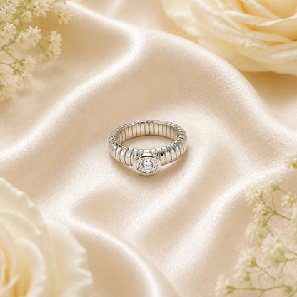 Flexigem Rhodium Ring for Women 1