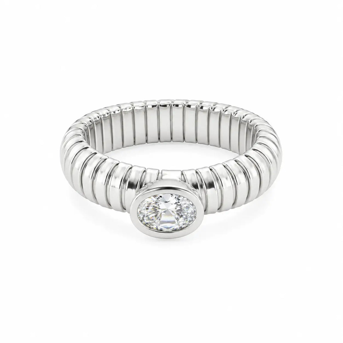 Flexigem Rhodium Ring for Women 4