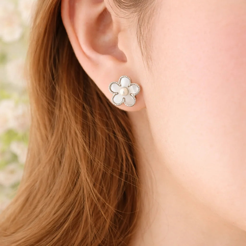 Flora Rhodium Earrings 8