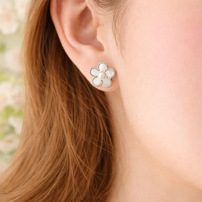 Flora Rhodium Earrings 8