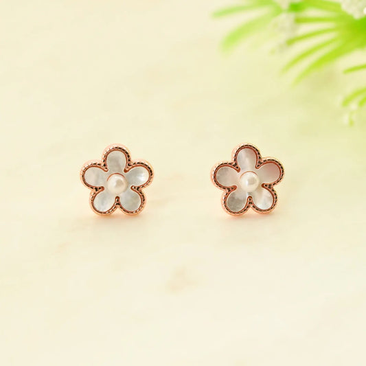 Flora Rose Gold Earrings 7