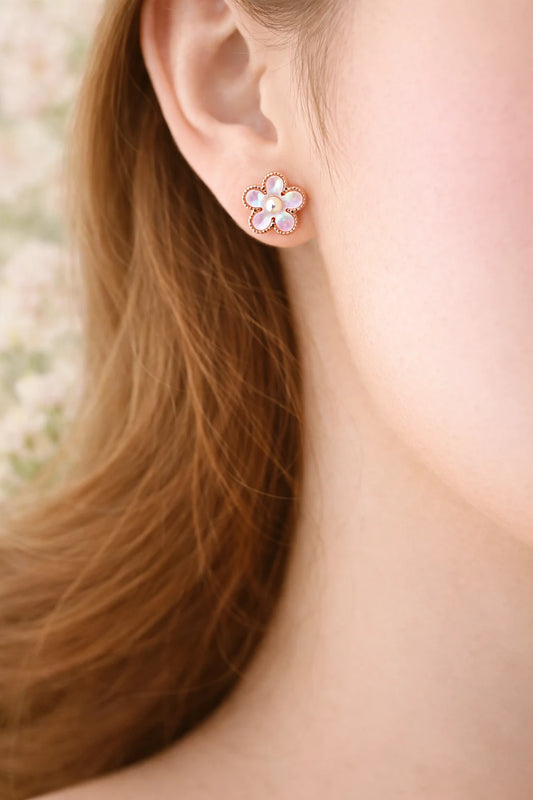 Flora Rose Gold Earrings 8