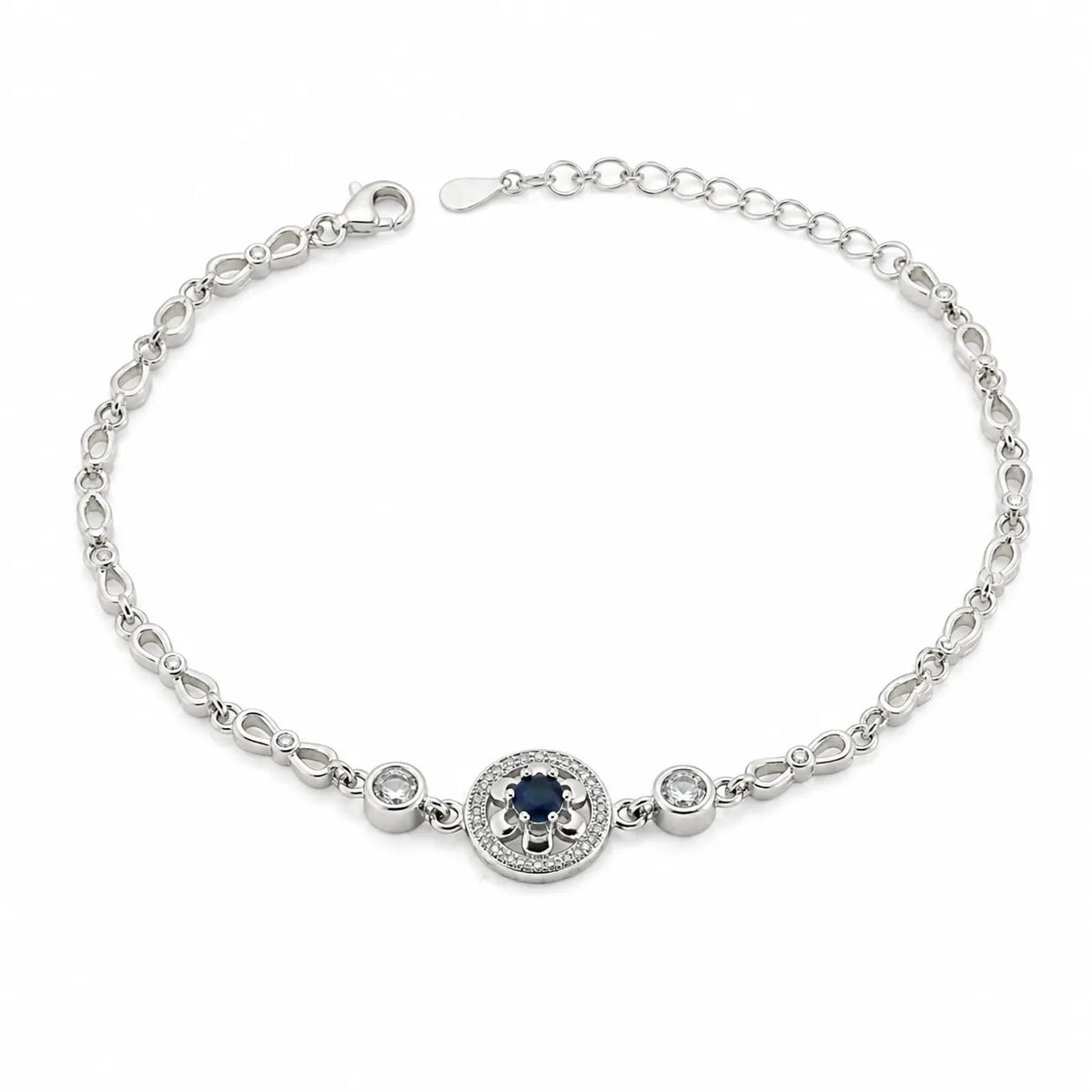 Focus Studded Rhodium Bracelet for Women 4