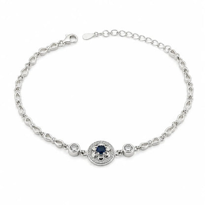 Focus Studded Rhodium Bracelet for Women 4