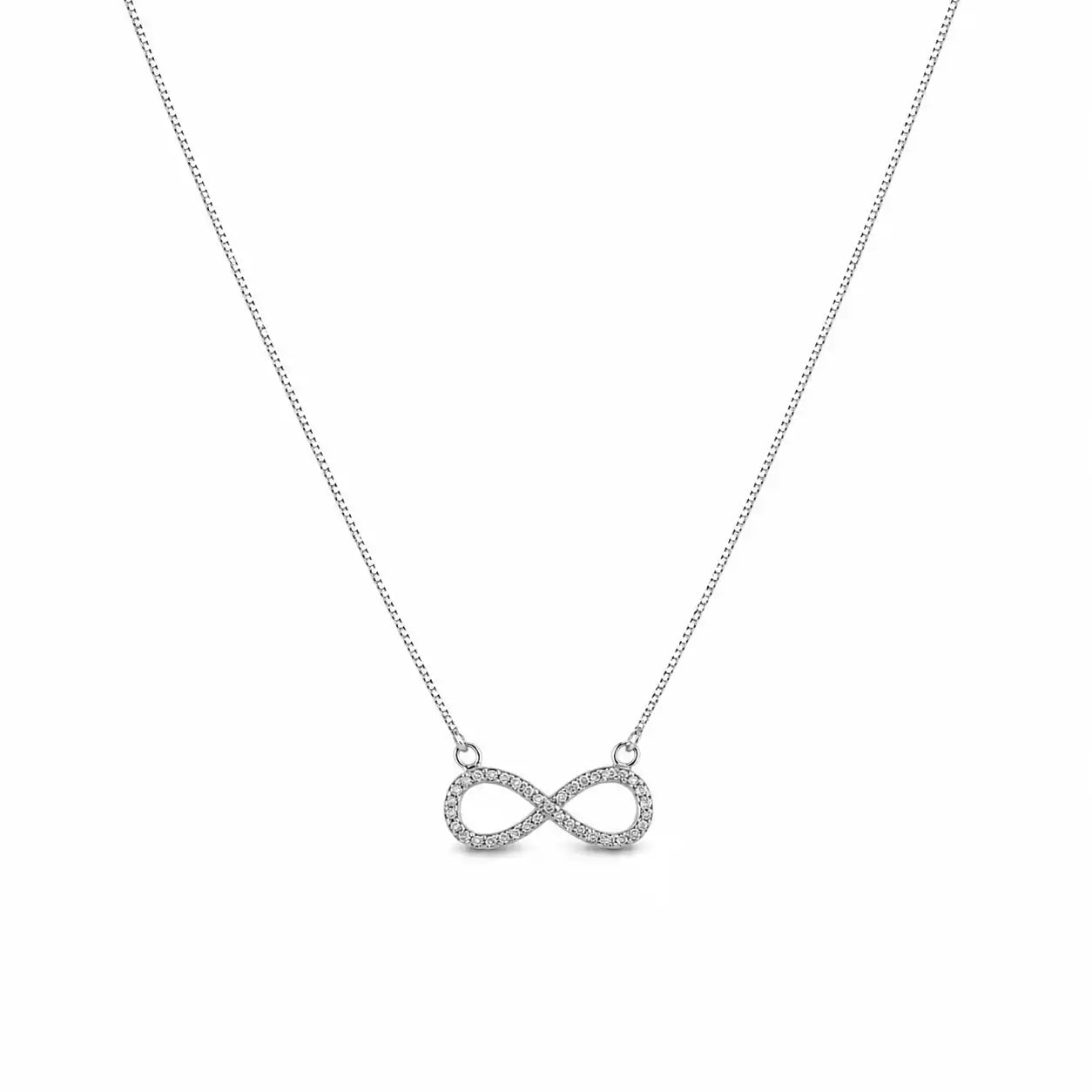 Forevermore Studded Rhodium Necklace 4