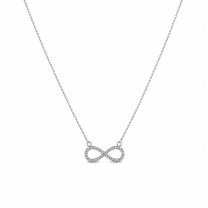 Forevermore Studded Rhodium Necklace 4