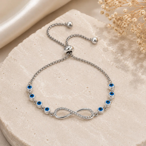 Foster Studded Adjustable Evil Eye Bracelet 1