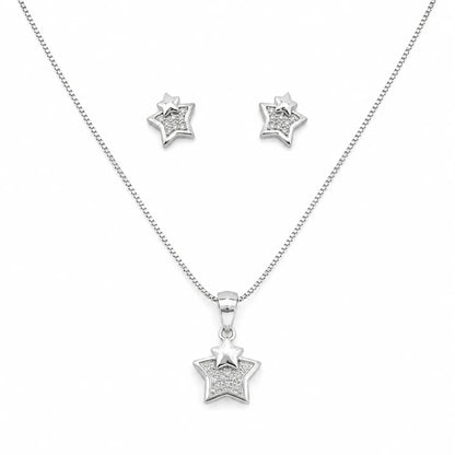 Galaxian Studded Pendant Set with Removable Box Chain 3
