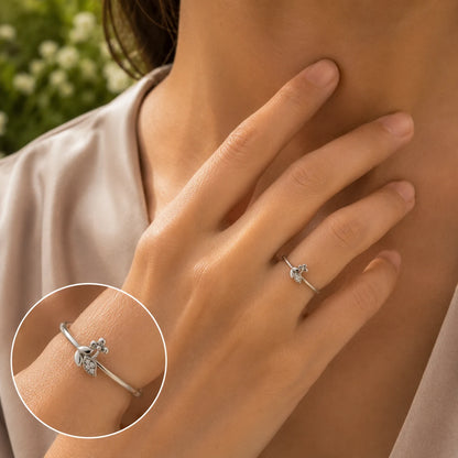 Gem Orchard Studded Adjustable Ring for Women 5