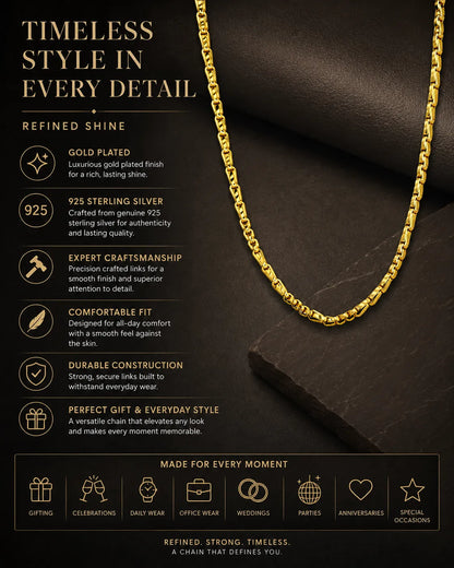 Gilded Gold Plated Chain for Men 3