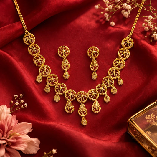 Glint Gold Plated Necklace Set 1