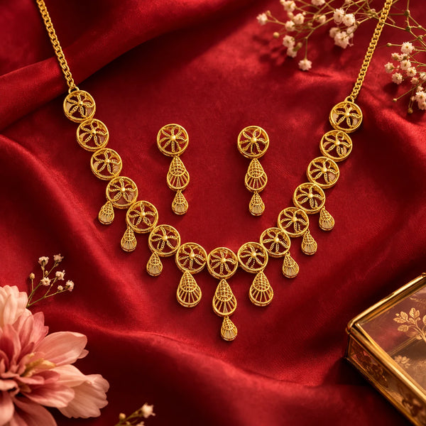 Glint Gold Plated Necklace Set 1