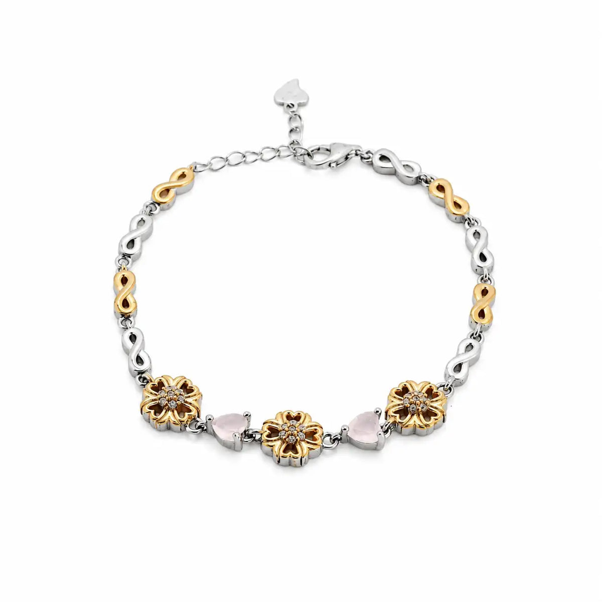 Golden Bloorn Gold Plated & Rhodium Bracelet for Women 4