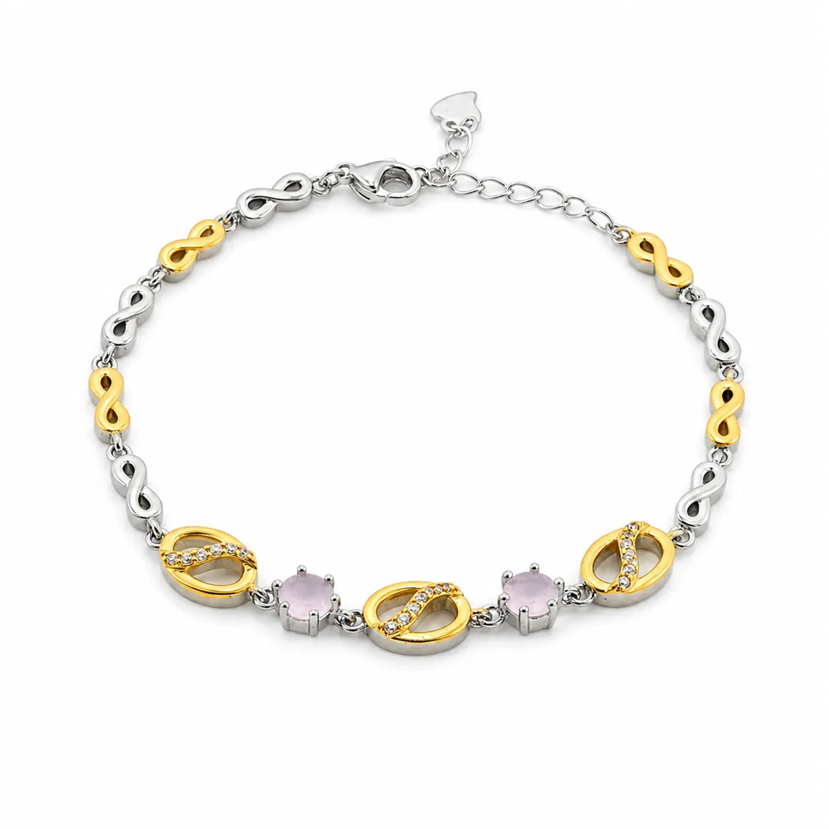 Golden Sheen Gold Plated & Rhodium Bracelet for Women 4