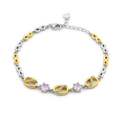Golden Sheen Gold Plated & Rhodium Bracelet for Women 4