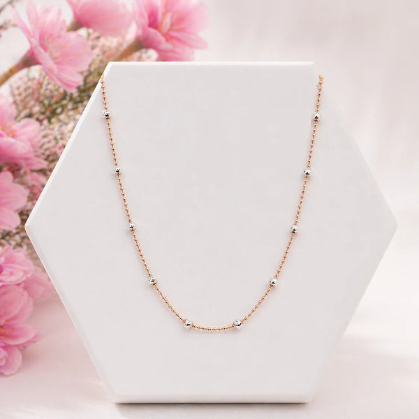 Grace Rose Gold & Rhodium Necklace 1