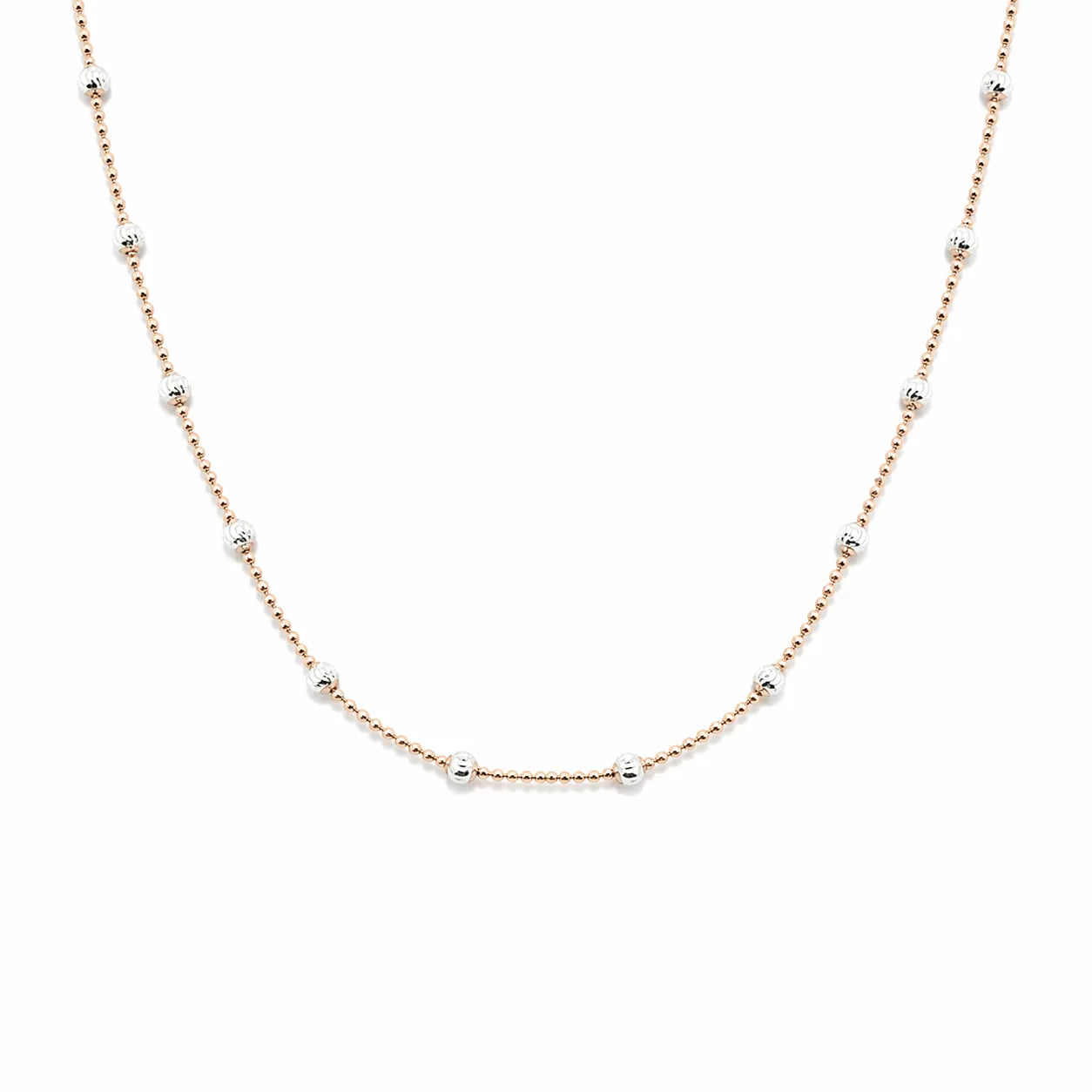 Grace Rose Gold & Rhodium Necklace 4