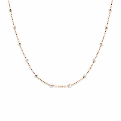 Grace Rose Gold & Rhodium Necklace 4