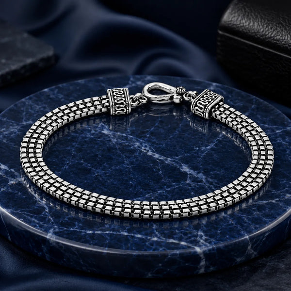 Granite Link Oxidised Bracelet for Men 1