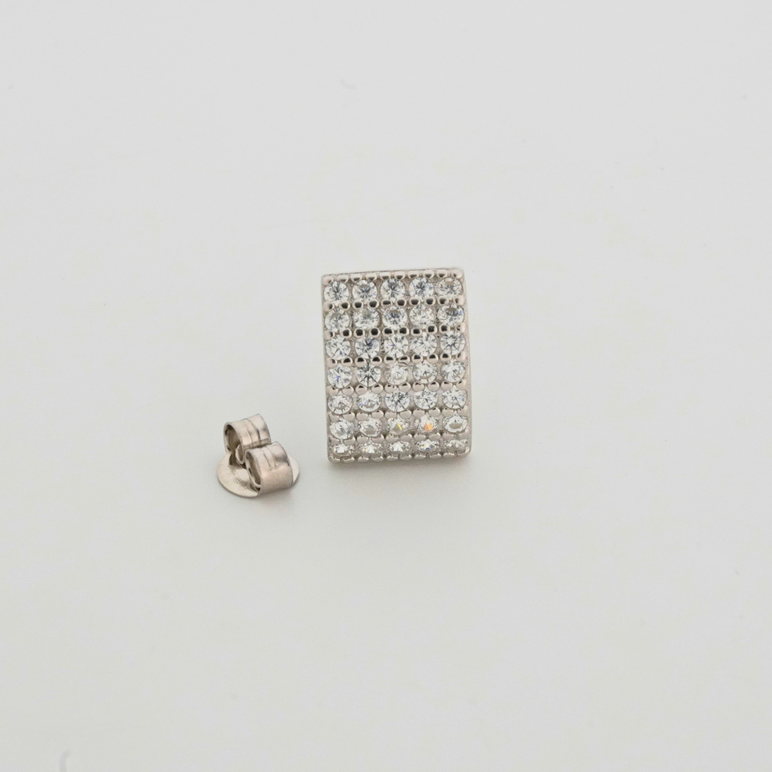 Gridlock Rhodium Earrings 7