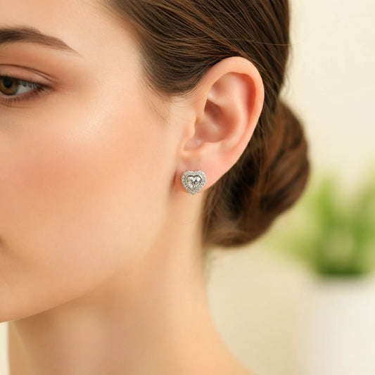 Heartfelt Rhodium Earrings 8