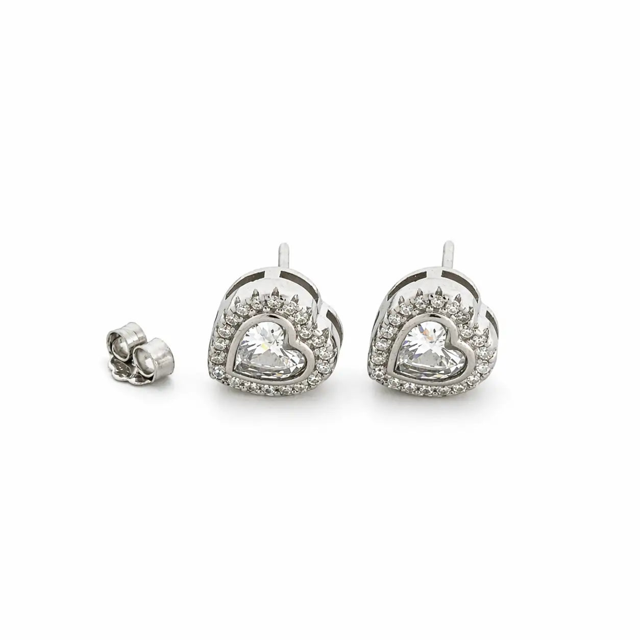 Heartfelt Rhodium Earrings 9