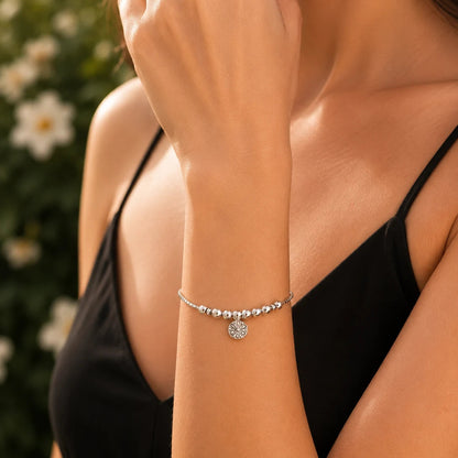 Her Medallion Silver Bracelet for Women 2