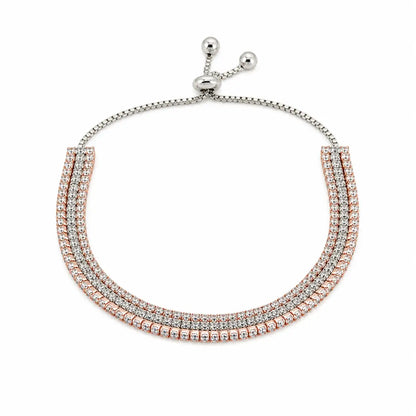 High Street Studded Rose Gold & Rhodium Bracelet 3