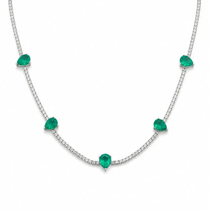 Highness Rhodium and Solitaire Necklace 4